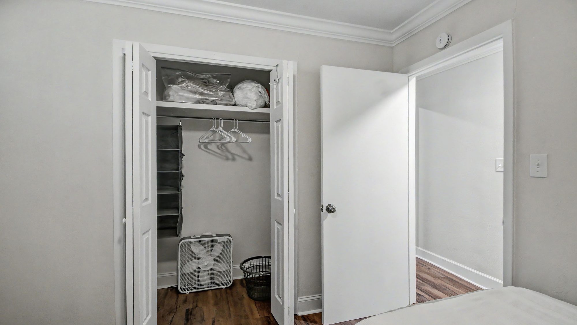 Third bedroom closet and hallway